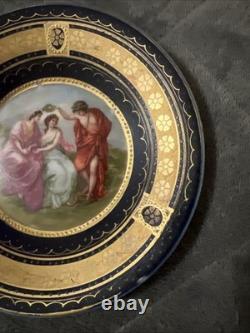 Antique Royal Vienna Beehive Mark Hand Painted Portrait Vintage Cup & Saucer