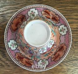 Antique c. 1795 Porcelain Tea Bowl & Saucer New Hall Boy in the Window Pat. 425