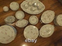 Antique set 56 pieces Two Leaf Clovers mark dinnerware dinner china collectible