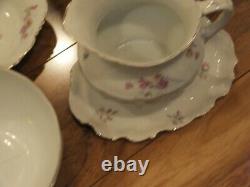 Antique set 56 pieces Two Leaf Clovers mark dinnerware dinner china collectible