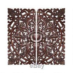 Architectural Ancient Greek Sophisticated Rosette Design Two Wall Panel Set