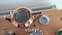 Art Deco Tea For Two And Coffee Service For Five Green And Gold Malachite C1930s