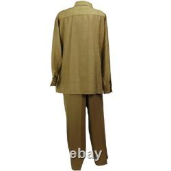 Avant-Garde Il Canto Italian Designer Two-Piece Lounge Set Raw-Silk Look Gold