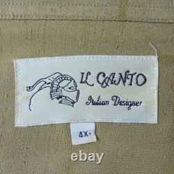 Avant-Garde Il Canto Italian Designer Two-Piece Lounge Set Raw-Silk Look Gold