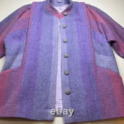 Avoca Mill Collection Vintage Skirt Suit Set Medium Irish 100% Pure Wool Purple