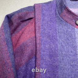 Avoca Mill Collection Vintage Skirt Suit Set Medium Irish 100% Pure Wool Purple