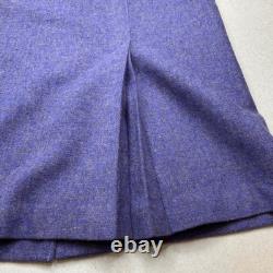 Avoca Mill Collection Vintage Skirt Suit Set Medium Irish 100% Pure Wool Purple