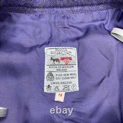 Avoca Mill Collection Vintage Skirt Suit Set Medium Irish 100% Pure Wool Purple