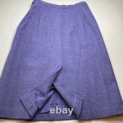 Avoca Mill Collection Vintage Skirt Suit Set Medium Irish 100% Pure Wool Purple