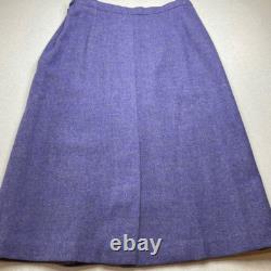 Avoca Mill Collection Vintage Skirt Suit Set Medium Irish 100% Pure Wool Purple