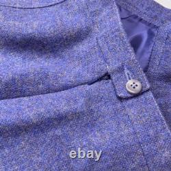 Avoca Mill Collection Vintage Skirt Suit Set Medium Irish 100% Pure Wool Purple