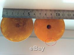 BAKELITE CATALIN MARBLE SET. Two pieces. 244g