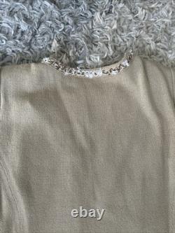 BEAUTIFUL St John Collection Knit Tan Gold Skirt Jacket Suit Set Size 10