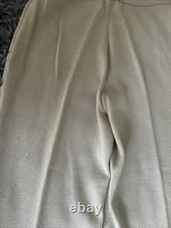 BEAUTIFUL St John Collection Knit Tan Gold Skirt Jacket Suit Set Size 10