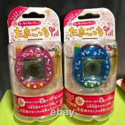 Bandai Keitai Kai Two Tamagotchi Plus Clear Blue & Clear Pink Set Japan