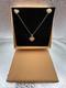 Beautiful 10k Two-tone Rose Gold Heart-shaped Pendant & Earrings Set
