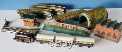 Bing Tabletop Clockwork Model Railway Set Two Rail Lnwr Scarce