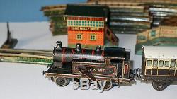 Bing Tabletop Clockwork Model Railway Set Two Rail Lnwr Scarce