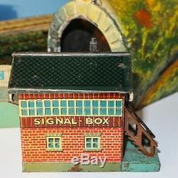 Bing Tabletop Clockwork Model Railway Set Two Rail Lnwr Scarce