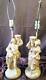 Borghese Lamps Pair Of Two 2 Set Plaster French Couple Man Woman Vintage Lights