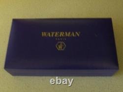 Boxed Glossy Black WATERMAN Fountain Pen Fine two-tone Nib and Ballpoint Set