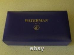 Boxed Glossy Black WATERMAN Fountain Pen Fine two-tone Nib and Ballpoint Set