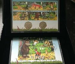 Boxed Gruffalo UK Stamp & Two 50p Coin set Ltd Edition 047/2019 STUNNING