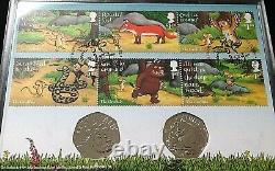 Boxed Gruffalo UK Stamp & Two 50p Coin set Ltd Edition 047/2019 STUNNING