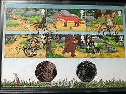 Boxed Gruffalo UK Stamp & Two 50p Coin set Ltd Edition 047/2019 STUNNING