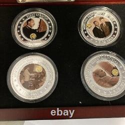 Bradford Exchange Martin Luther King 16 Silver Commemorative Coin Set Two Cases