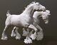Breyer Resin Model Horse Shire Horse Pair Pull Mares Set Of Two- White Resin Sm