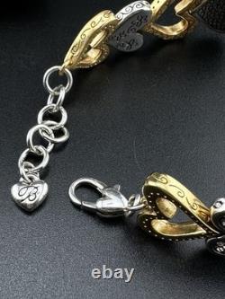 Brighton FALL IN LOVE Two Tone Heart Necklace, Bracelet and Earrings Set