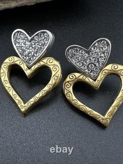 Brighton FALL IN LOVE Two Tone Heart Necklace, Bracelet and Earrings Set