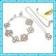 Brighton Lux Garden Two Tone Silver Gold Flower Bracelet Necklace Set Nwt $116