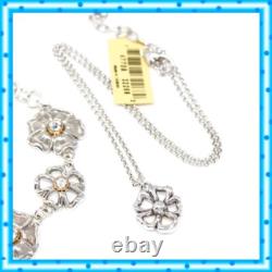Brighton Lux Garden Two Tone Silver Gold Flower Bracelet Necklace Set NWT $116