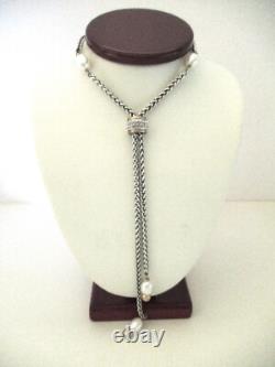 Brighton MERIDIAN Two-Tone Pearl Y-Necklace-Earring Set (MSR$186) NWT/Pouch