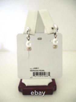 Brighton MERIDIAN Two-Tone Pearl Y-Necklace-Earring Set (MSR$186) NWT/Pouch