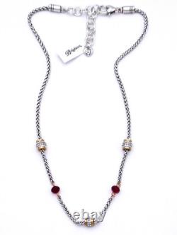 Brighton Meridian Red Two-Tone 3 Piece Jewelry Set with Pouch NWTag $298