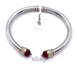 Brighton Meridian Red Two-Tone 3 Piece Jewelry Set with Pouch NWTag $298