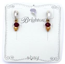 Brighton Meridian Red Two-Tone 3 Piece Jewelry Set with Pouch NWTag $298