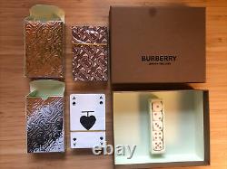 Burberry Playing Cards Two Decks & Dice Gift Set TB New Sealed