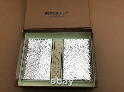 Burberry Playing Cards Two Decks & Dice Gift Set TB New Sealed