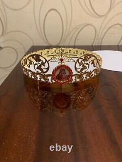 Byzantine christian wedding crowns set of two orthodox church