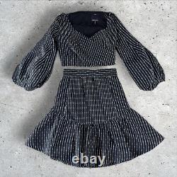 C/MEO Collective x Revolve Even Love Balloon Sleeve Top Ruffle Skirt Set Sz S