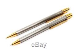 CARTIER Must Ballpoint pen mechanical pencil set of two silver