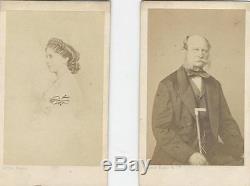 CDV Portraits Of King William I Of Prussia Queen -original Set Of Two