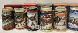 COMPLETE SET of Budweiser Holiday Steins 1980-2018 PLUS Two Lim-Ed Steins