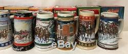 COMPLETE SET of Budweiser Holiday Steins 1980-2018 PLUS Two Lim-Ed Steins