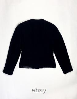 Calvin Klein Collection Fall 1994 Black Silk Plush Velvet Skirt Suit Vintage 8