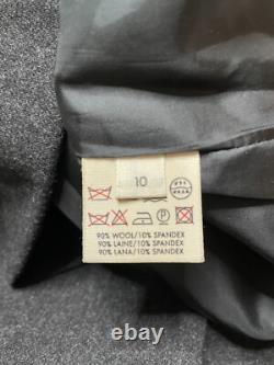 Calvin Klein Collection Vintage Fall 1997 Grey Wool Folded Sleeveless Skirt Set